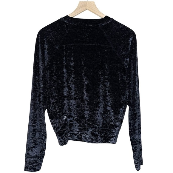 Lululemon Warm Down Crew *Crushed Velvet in Black - Picture 5 of 7
